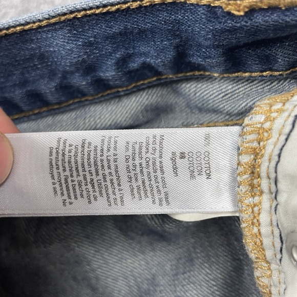 Gap Jeans Mens 31x30 Blue Medium Wash‎ Straight Fit 5 Pocket Whiskered Denim - Picture 7 of 12